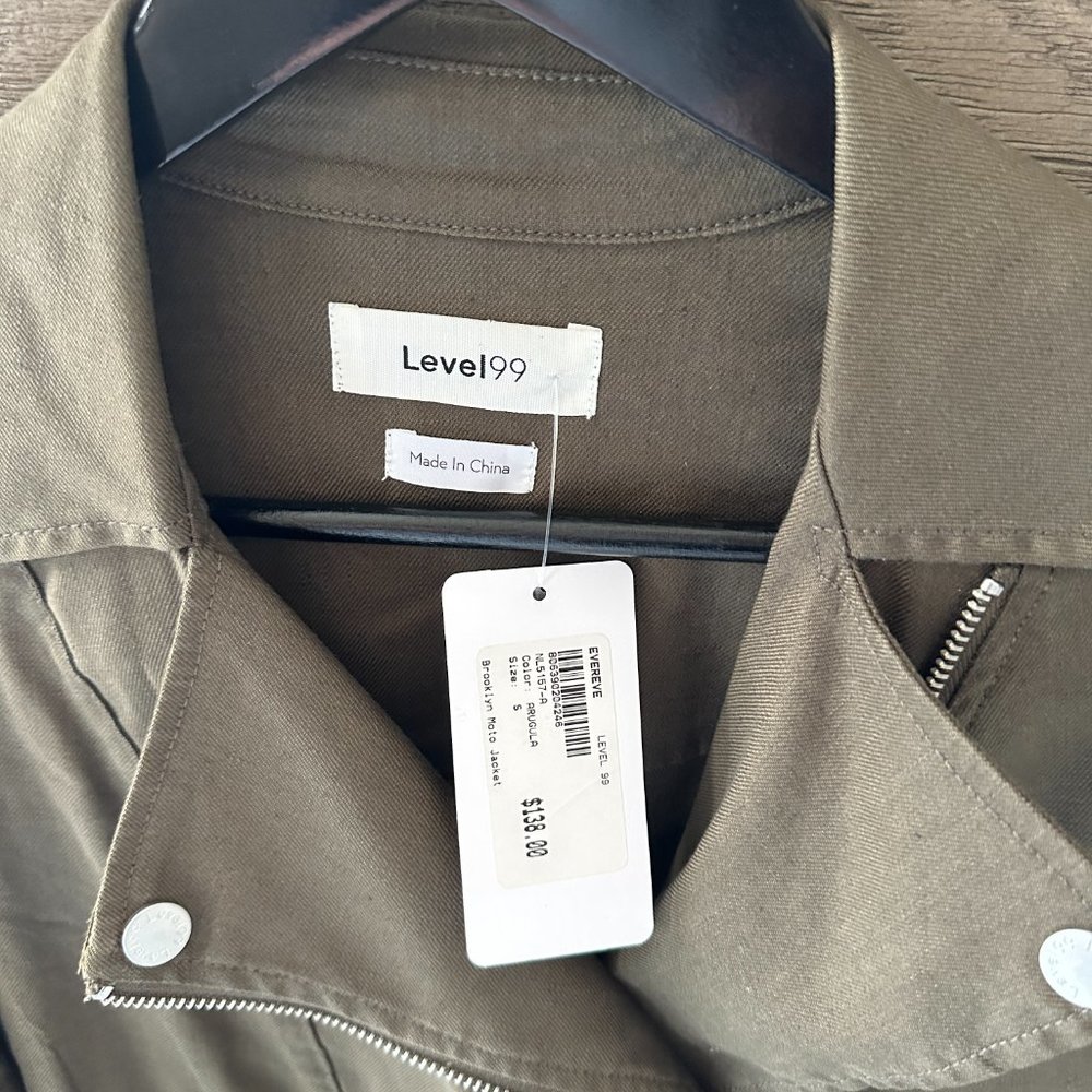 LEVEL 99 BROOKLYN MOTO JACKET OLIVE - Picture 6 of 8